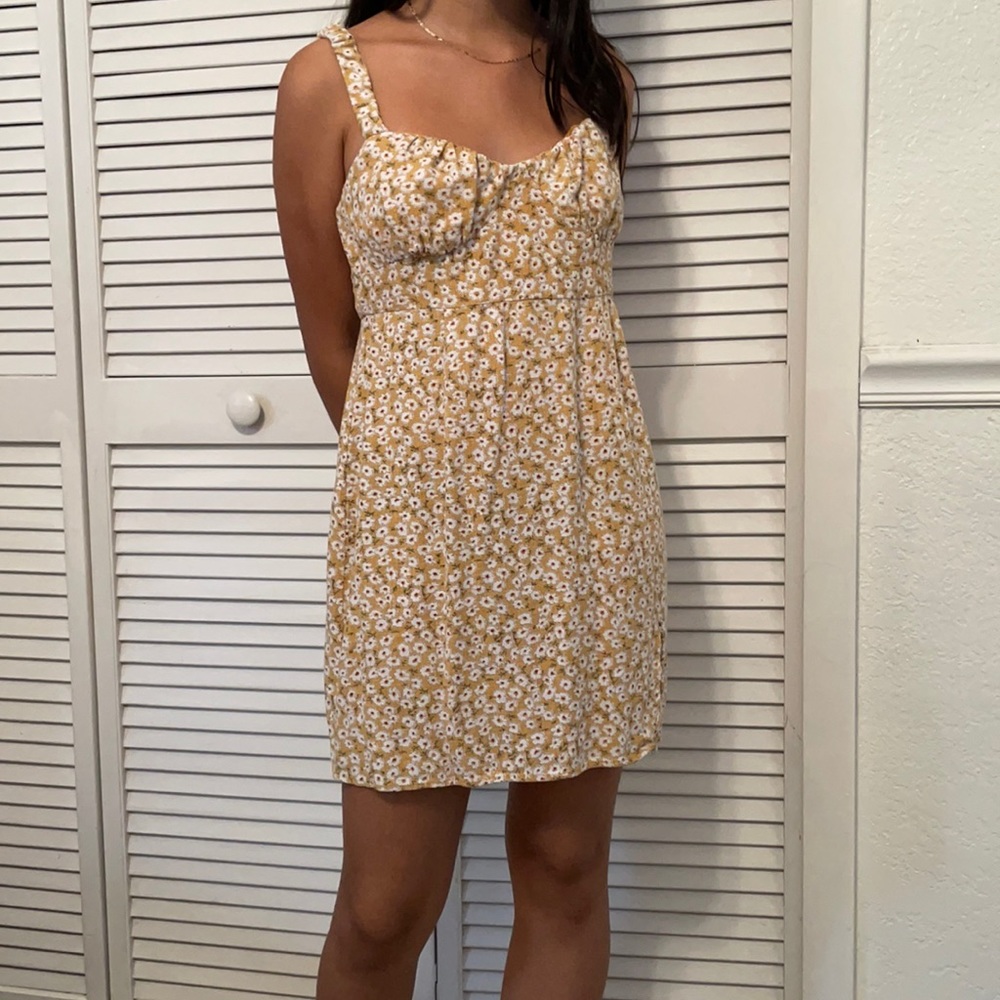 Yellow mini dress